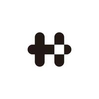 letter th linked connect simple abstract logo vector