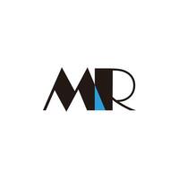 letters mr simple linked thick font simple logo vector