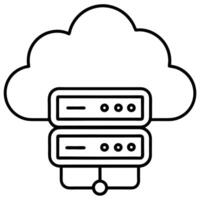 Cloud Server Icon Design vector