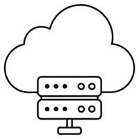 Cloud Server Icon Design vector