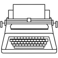 Typewriter Icon Art vector