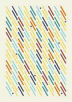 Modern abstract geometric poster with rectangles. Retro Memphis style background vector