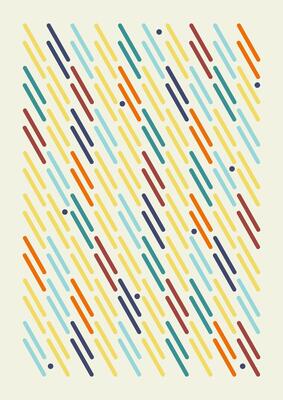 Modern abstract geometric poster with rectangles. Retro Memphis style background