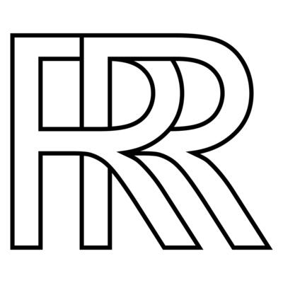 Logo sign rr, icon double letters logotype r