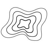 Blob line abstract wavy shape, drops puddle vector