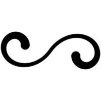Curved calligraphy swirl doodle swoops line curved, swis curve swirl vector