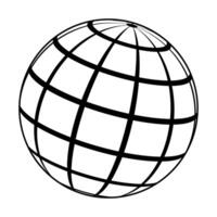 Sphere globe earth, globe world map earth, simple geography planet vector