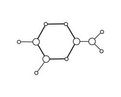 Hub networks connections system symbol line icon. Molecule or atom structure, communications social media contacts. Abstract share or business infrastructure. vector