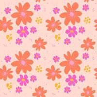 Seamless vintage pattern with abstract colours vector