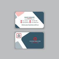 Simple business card with clean shape business card template design vector