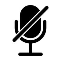 Muted microphone icon for your web design, logo, UI. illustration vector