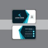 Template of business card for management services company with blue and black color combination, elements of business card vector