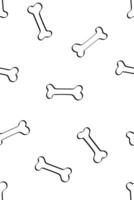 white bones doodle hand-drawn seamless pattern on transparent background. abstract background bone shape. halloween backgroud holiday festival. vector