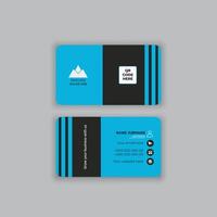 Simple and clean two color variations business card template vector