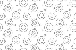 Seamless pattern of overlapping hollow and solid circles, designed for childrens creative coloring activities. vector
