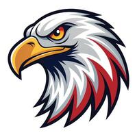 Eagle head isolated background vector