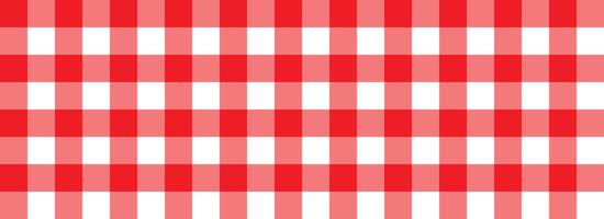 Red classic Gingham textile repeat pattern vector