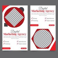 Digital marketing social media story business webinar for social media post, business post or stories banner template geometric shape design for attractive abstract elements post background space vector