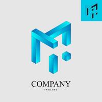 Letter M vectorS logo in the shape of a building foundation