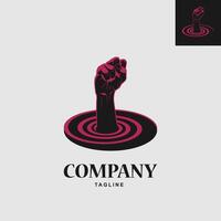 Vectors logo of fist in a swirl