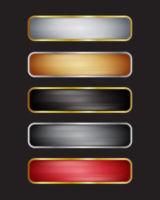 premium gold elegant luxury vectors 3d button design
