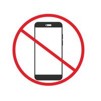 Stop using mobile phone or cellphone sign illustration vector