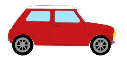 A red car on a white background vector