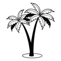 Palm tree coloring pages vector