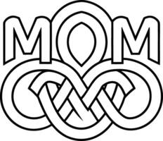Mom and dad knot coloring pages vector