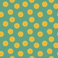 Seamless St. Patrick's Day pattern featuring clovers and coins. Ireland Feast day vector