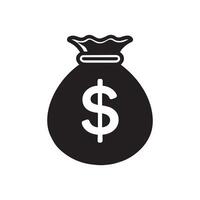 bag with money icon. Element of finance illustration. Premium quality graphic design icon. Signs and symbols collection icon for websites, web design, mobile app on white background vector