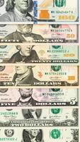 US banknotes background. Close up view photo