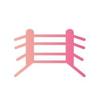 boxing ring Flat Gradient Icon White Background vector