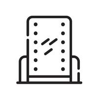 mirror Line Icon White Background vector