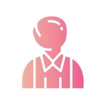 referee Flat Gradient Icon White Background vector