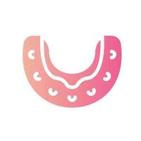 mouth guards Flat Gradient Icon White Background vector