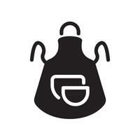 apron Glyph Icon White Background vector