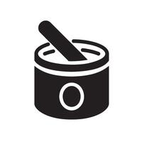 wax Glyph Icon White Background vector
