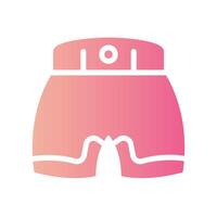 pants Flat Gradient Icon White Background vector