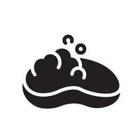 soap Glyph Icon White Background vector