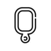 hand mirror Line Icon White Background vector
