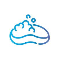 soap Line Gradient Icon White Background vector