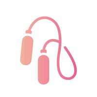skipping rope Flat Gradient Icon White Background vector