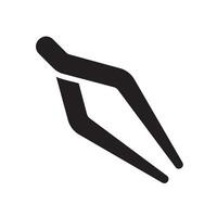 tweezers Glyph Icon White Background vector