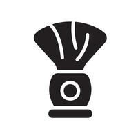 shaving brush Glyph Icon White Background vector