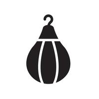 punching ball Glyph Icon White Background vector