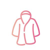 robe Line Gradient Icon White Background vector