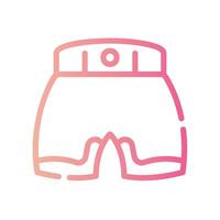 pants Line Gradient Icon White Background vector