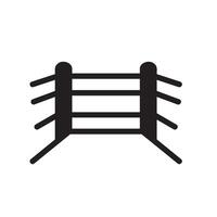 boxing ring Glyph Icon White Background vector