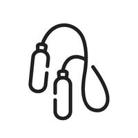 skipping rope Line Icon White Background vector